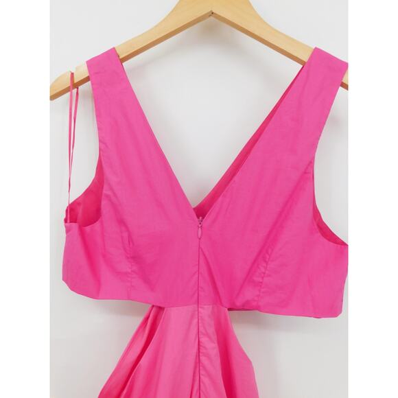 Endless Rose Women's Twist Cut Out Color Block Maxi Dress In‎ Fuchsia Size Small - Picture 5 of 8